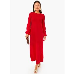 Pomander Place Red Lennox Dress Long Sleeve Knit Maxi Size Medium